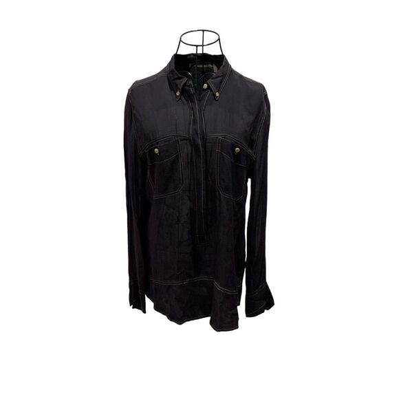 ISABEL MARANT Shirt dress Viscose Black Size 40